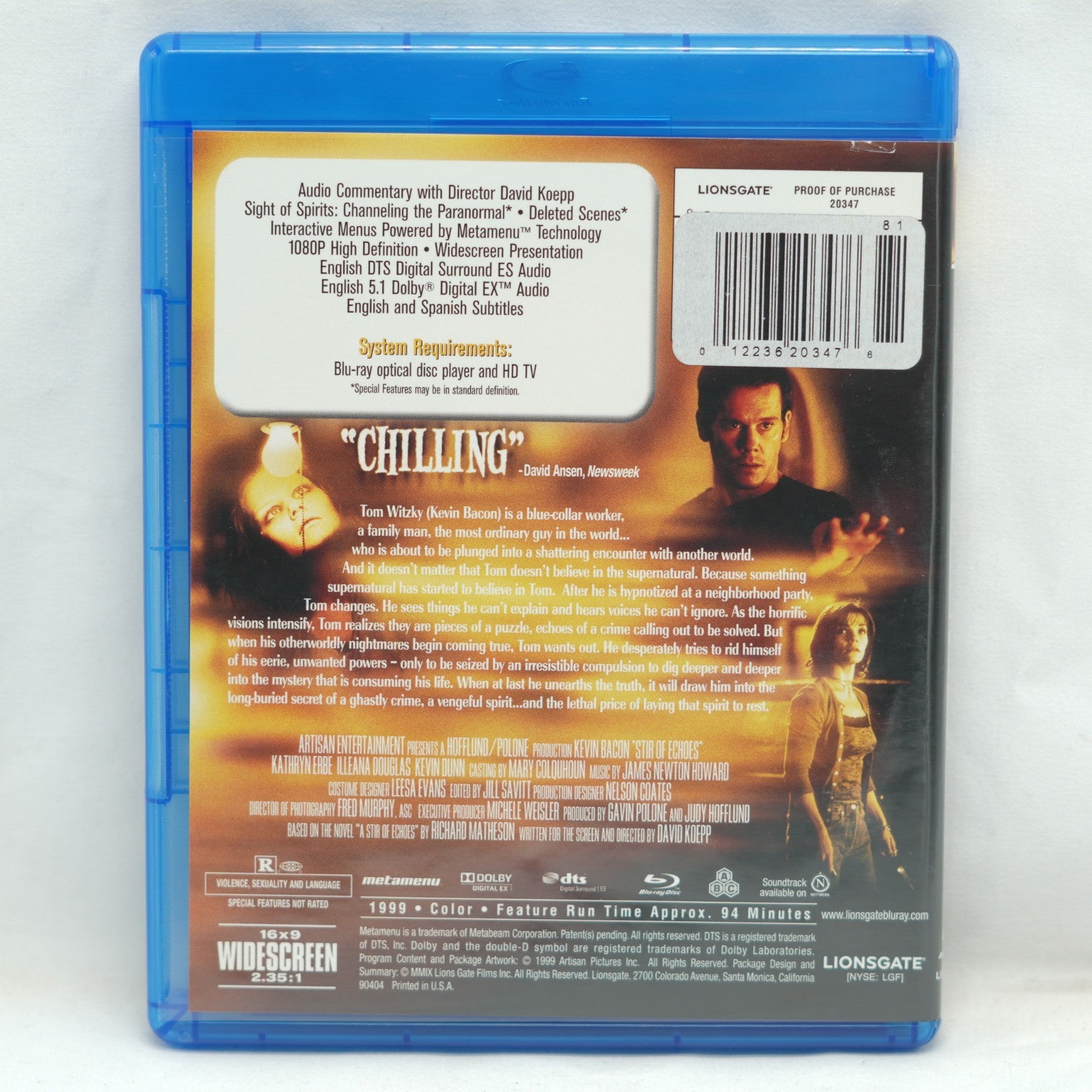 Stir of Echoes (Blu-ray, 1999)