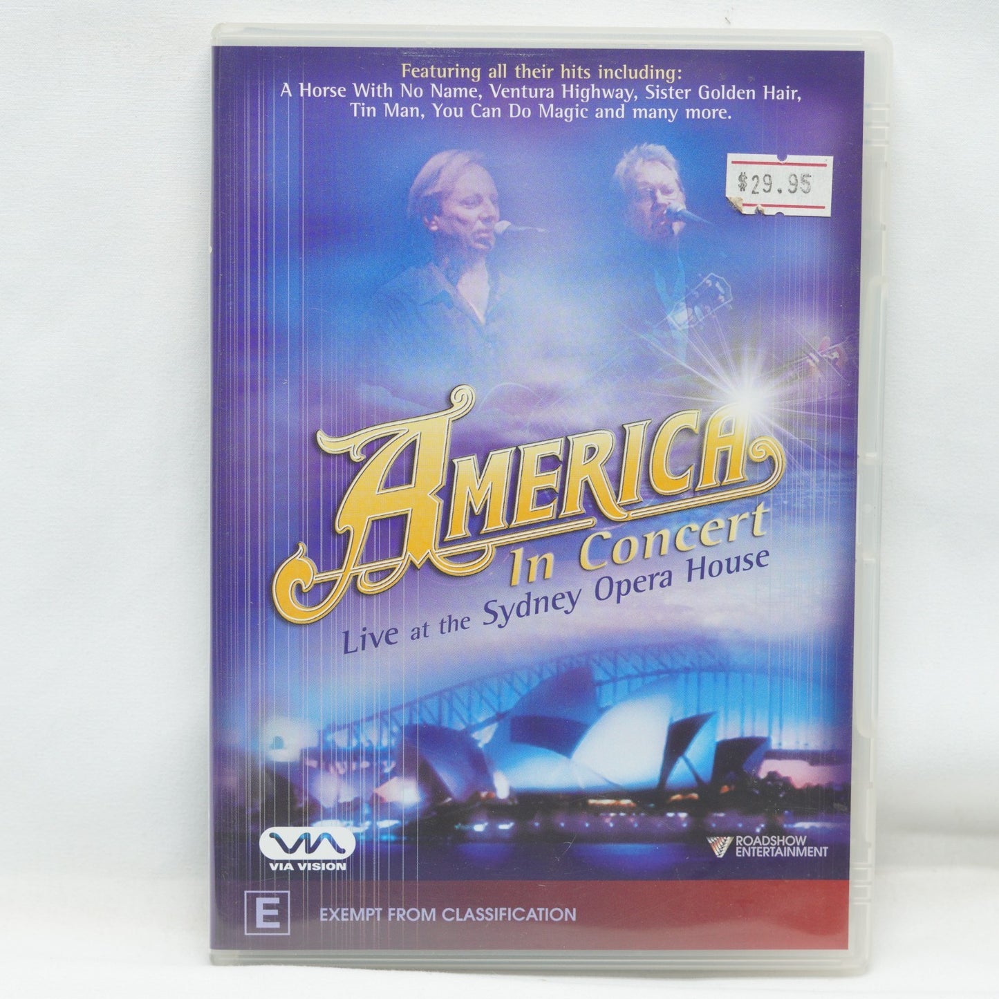 America In Concert - Live @ The Sydney Opera House - Region 4 DVD