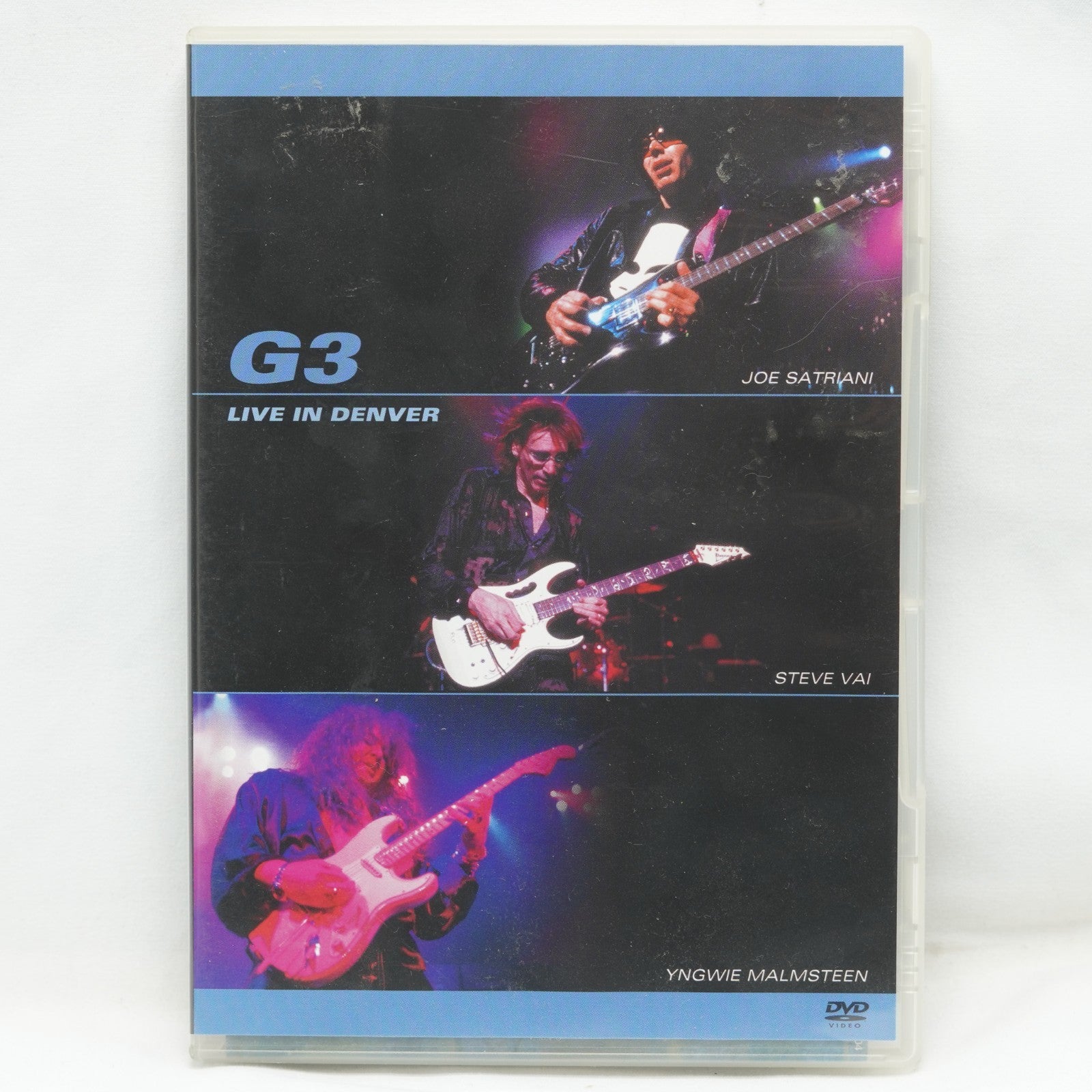 G3: Live In Denver (DVD, 2003) VG Steve Vai Joe Satriani Yngwie Malmsteen Guitar
