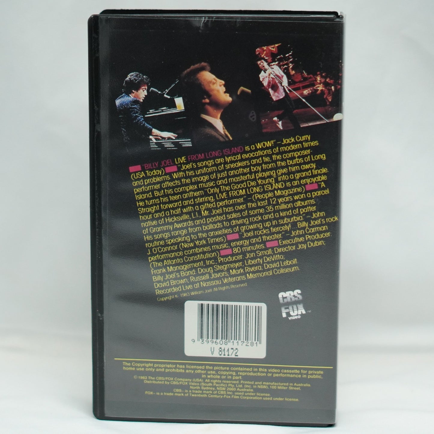 Billy Joel – Live From Long Island VHS VIDEO