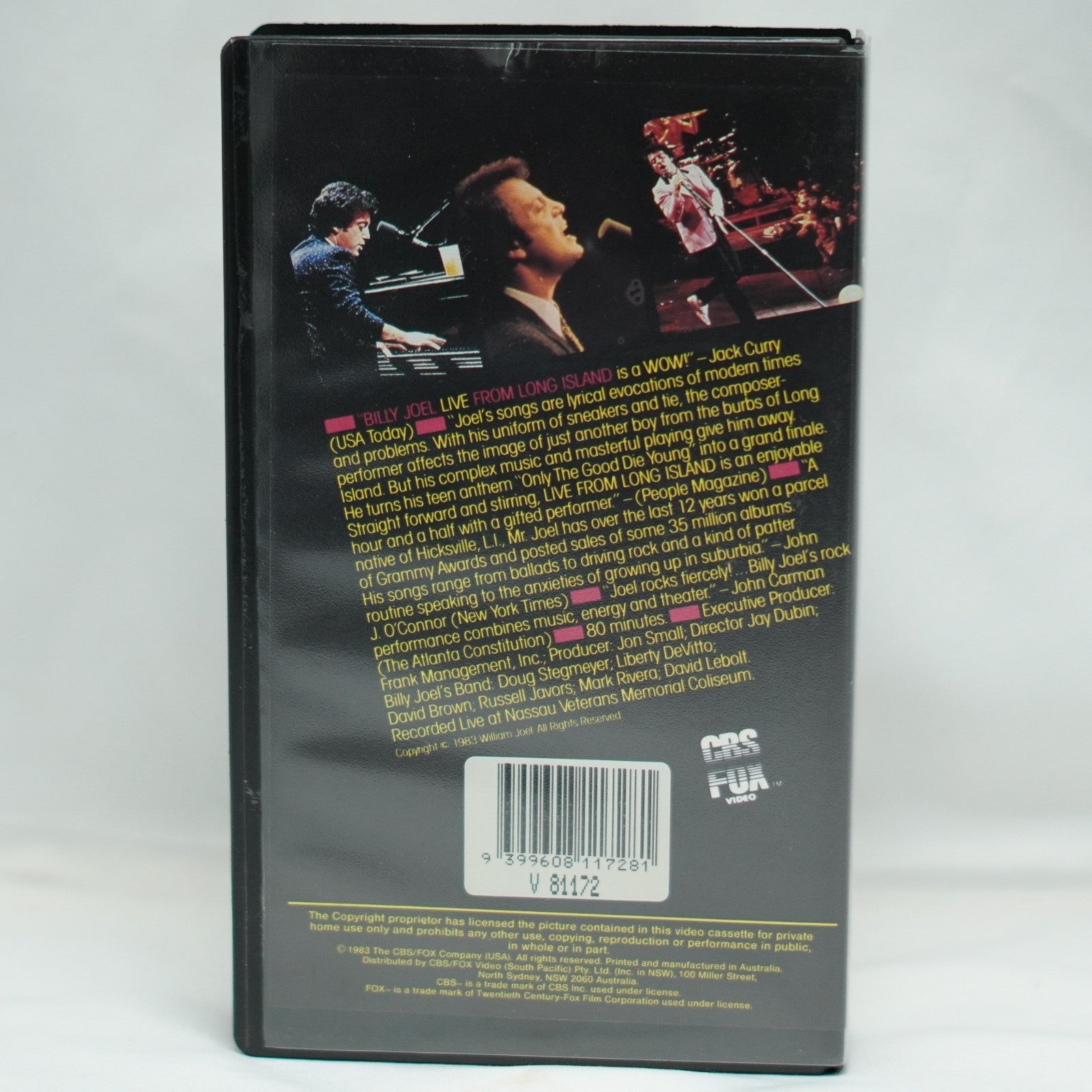 Billy Joel – Live From Long Island VHS VIDEO