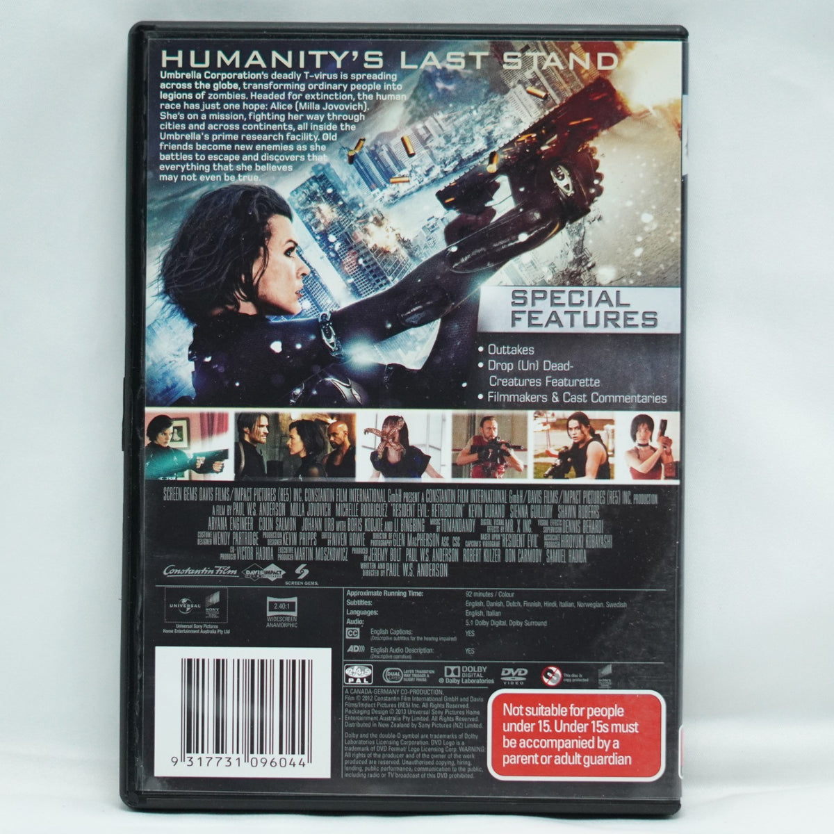 Resident Evil - Retribution (DVD, 2012)