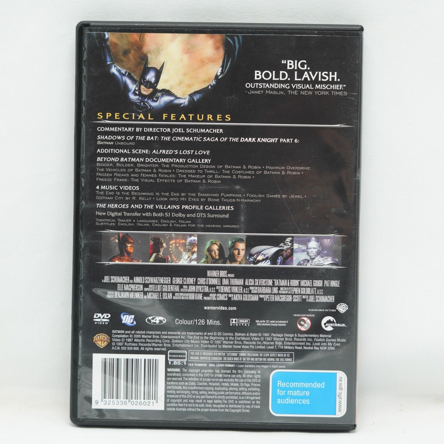 Batman and Robin (Special Edition, DVD, 1997)