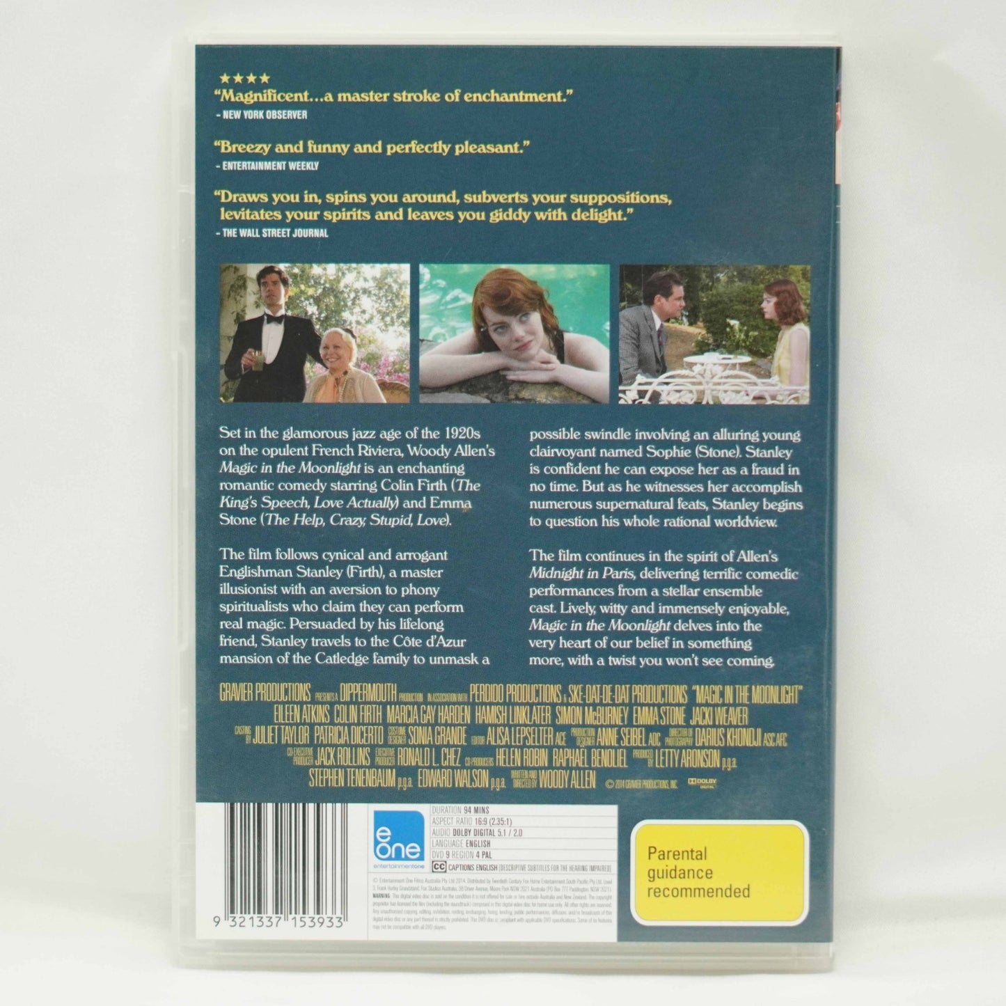 Magic in the Moonlight (DVD, 2014)  Region 4
