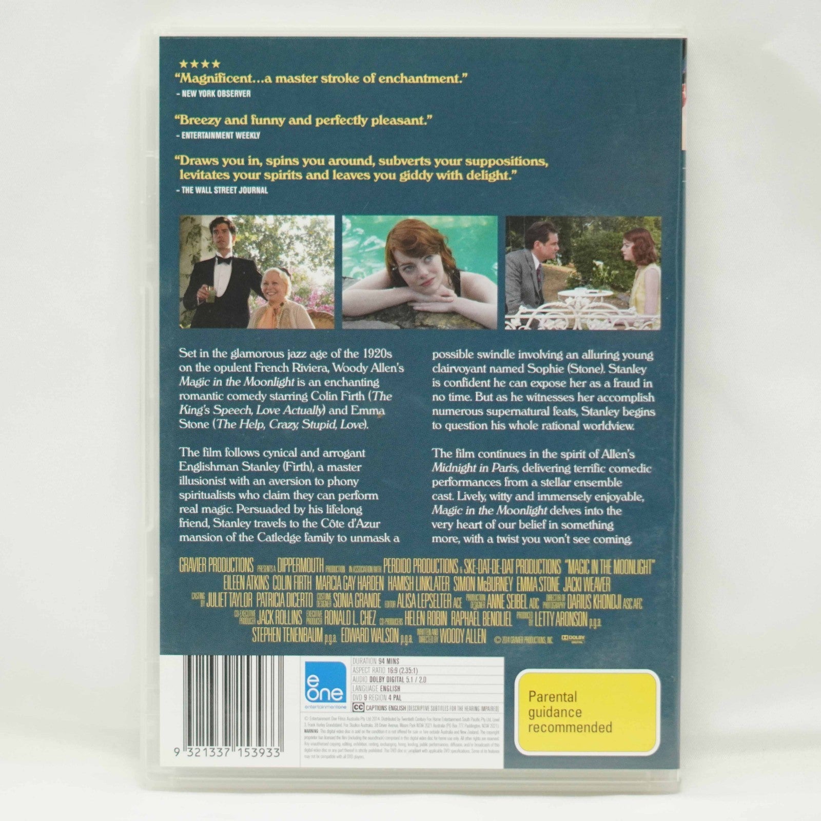 Magic in the Moonlight (DVD, 2014)  Region 4