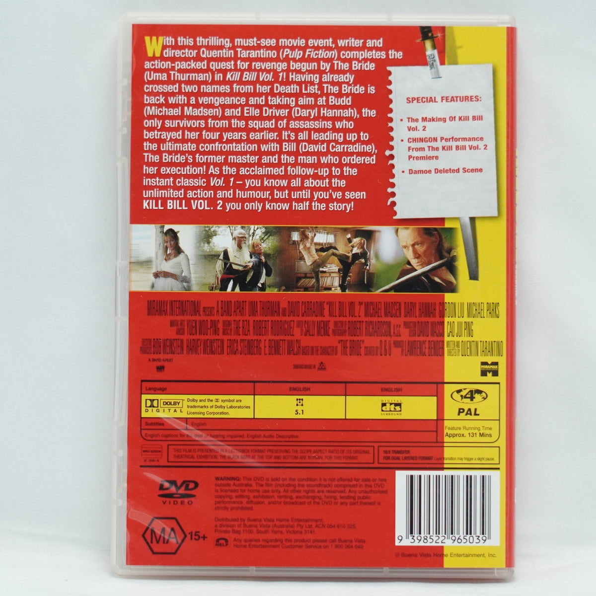 Kill Bill, Volume 2 (DVD, 2004)