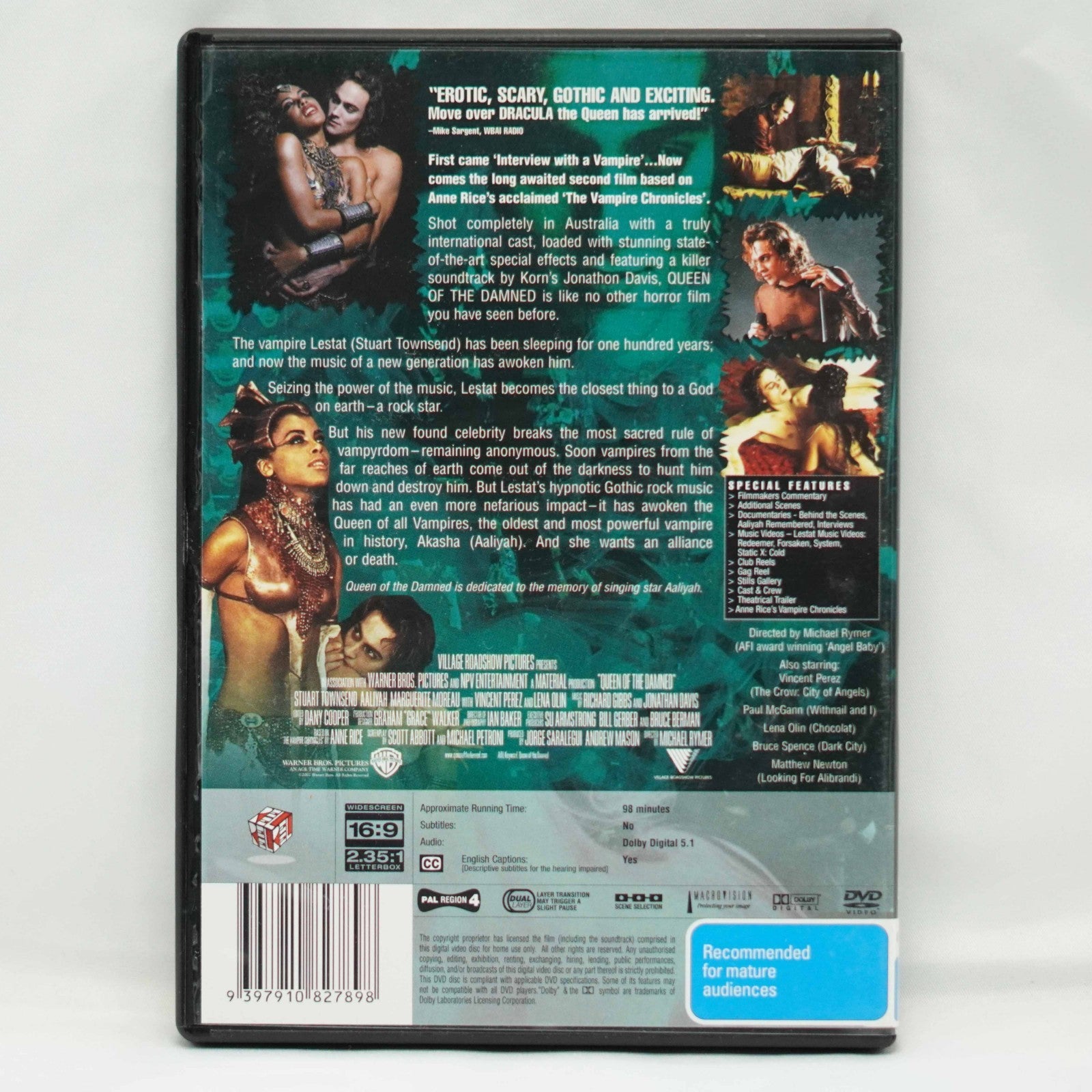 Queen of the Damned (DVD, 2001) Region 4