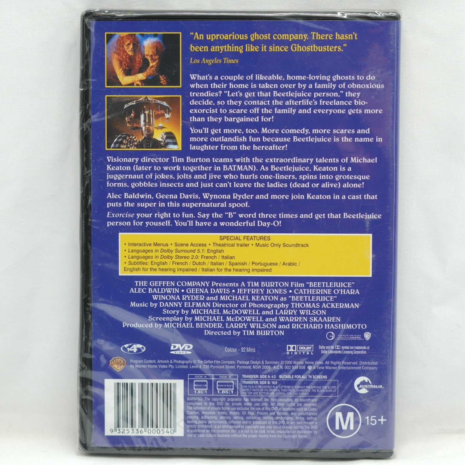 BEETLEJUICE DVD, NEW & SEALED