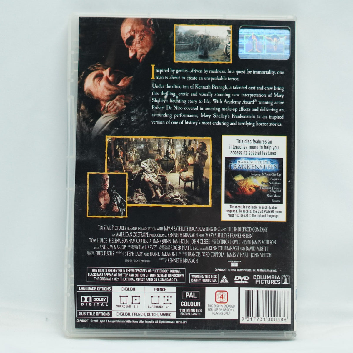 Mary Shelley's Frankenstein DVD