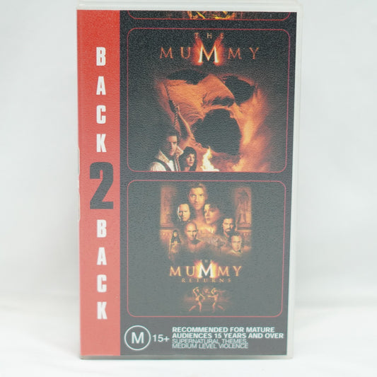 The Mummy/The Mummy Returns BACK-2-BACK VHS Pal Version Movie  Tape