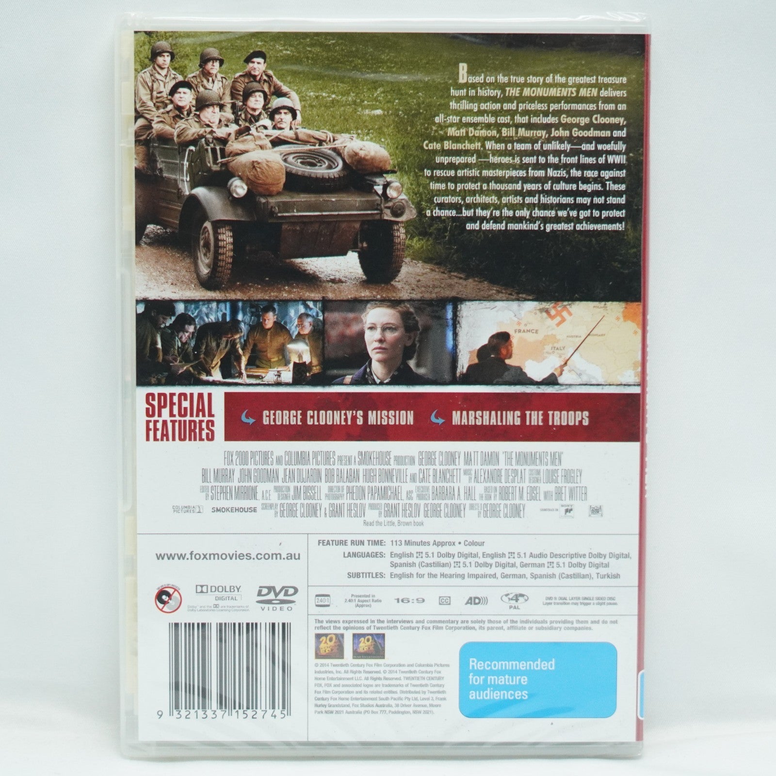 The Monuments Men (DVD, 2014)