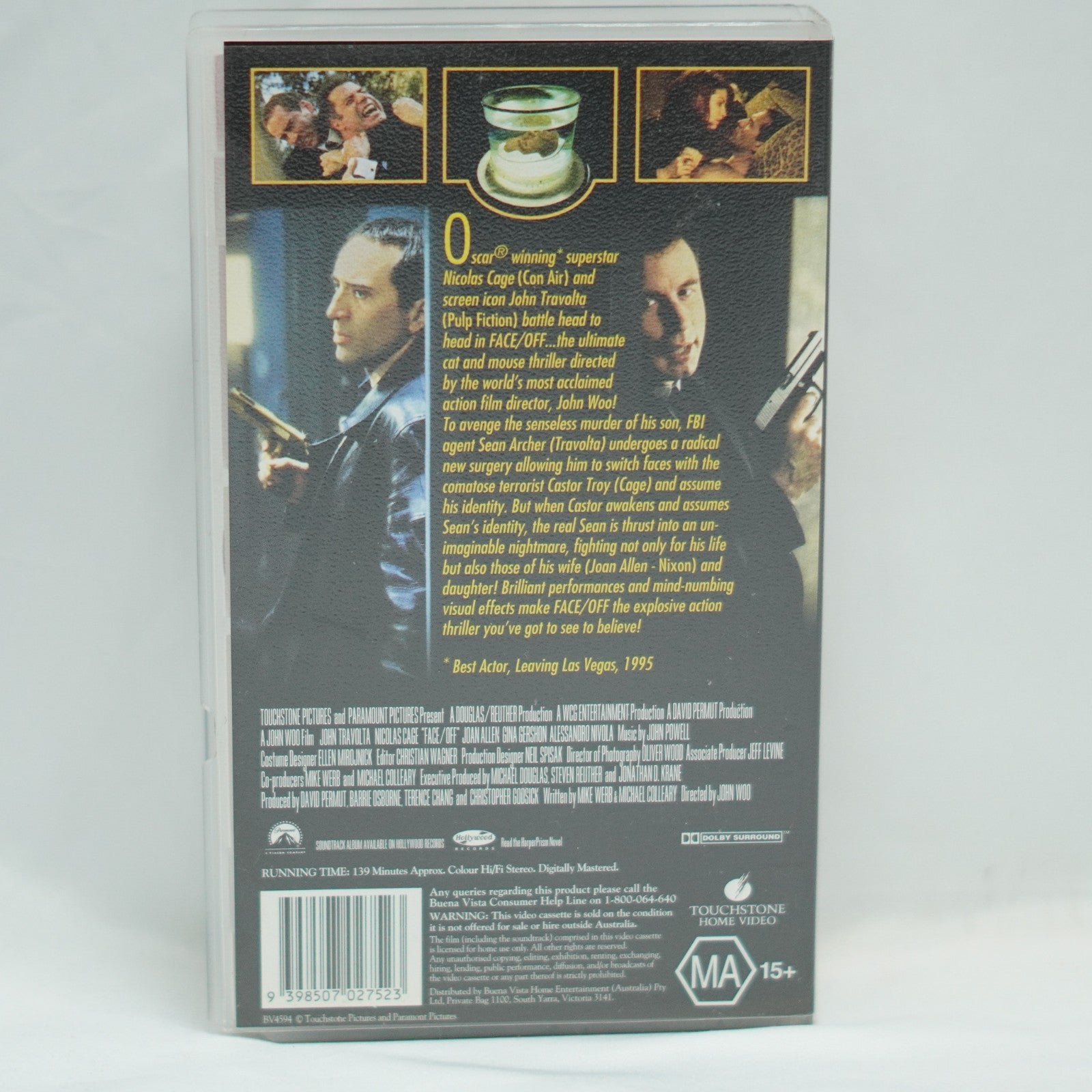1997 FACE/OFF Australian VHS Video