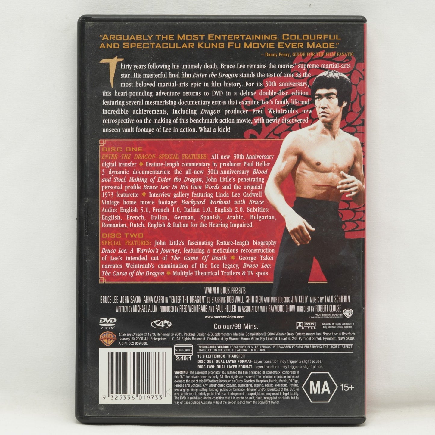 Enter the Dragon (Special Edition, DVD, 1973) PAL R4. VGC!!!