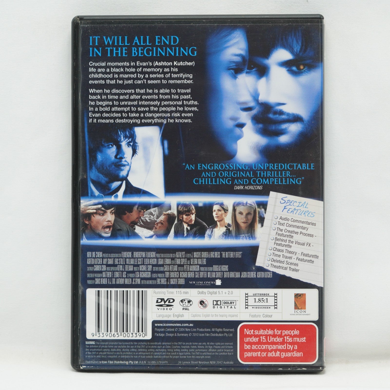 The Butterfly Effect DVD  Region 4