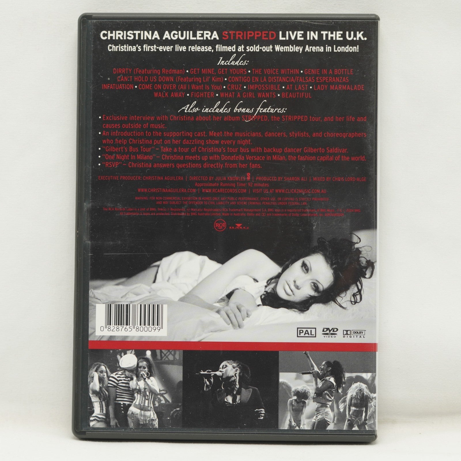 Stripped...Live in the UK by Christina Aguilera (DVD, 2004)