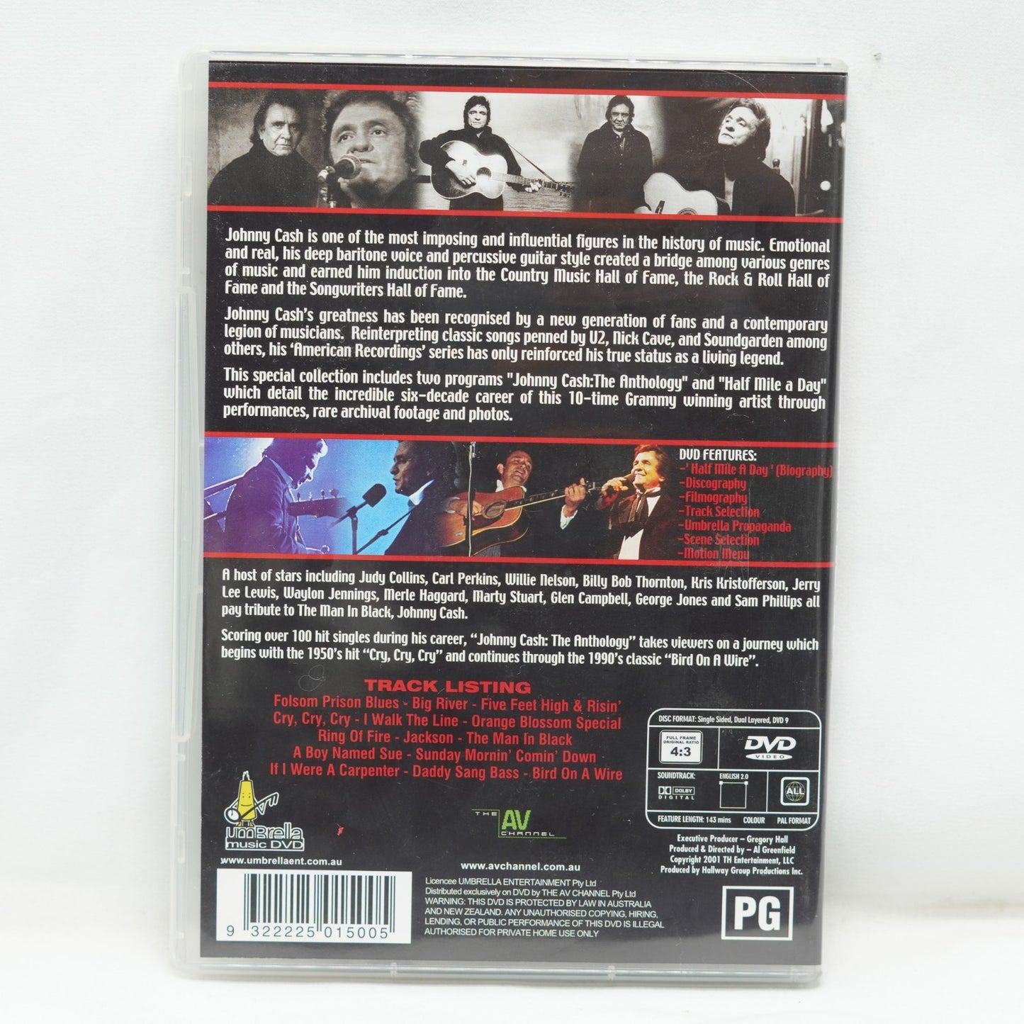 Johnny Cash : An Anthology Of The Man In Black DVD, REGION 4