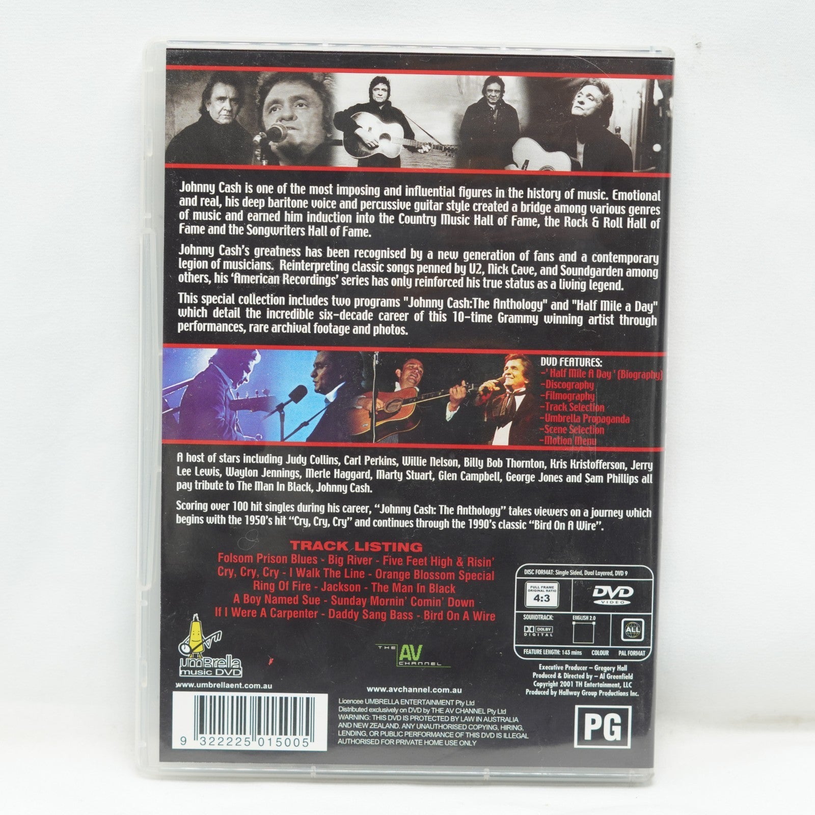 Johnny Cash : An Anthology Of The Man In Black DVD, REGION 4