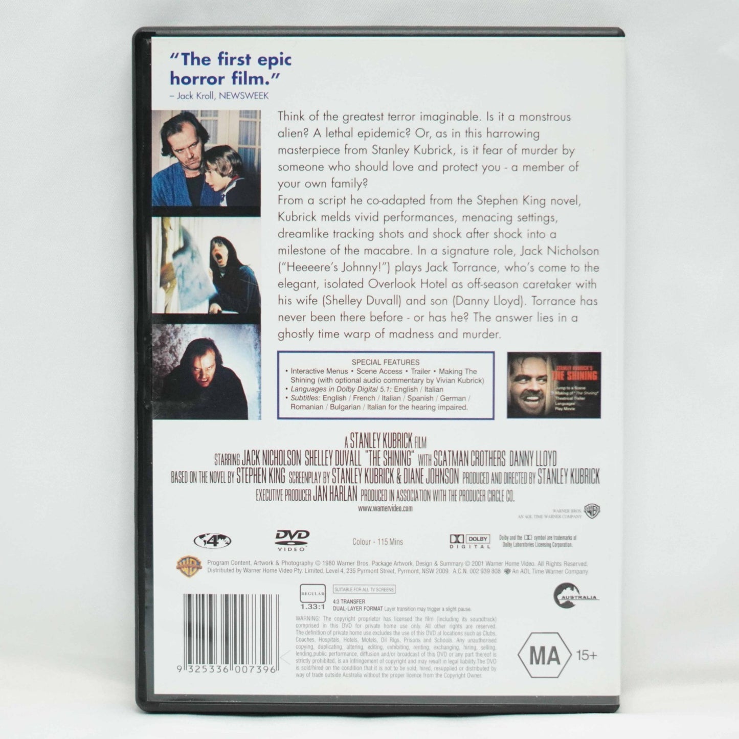 The Shining, (DVD, 1980)  Region 4