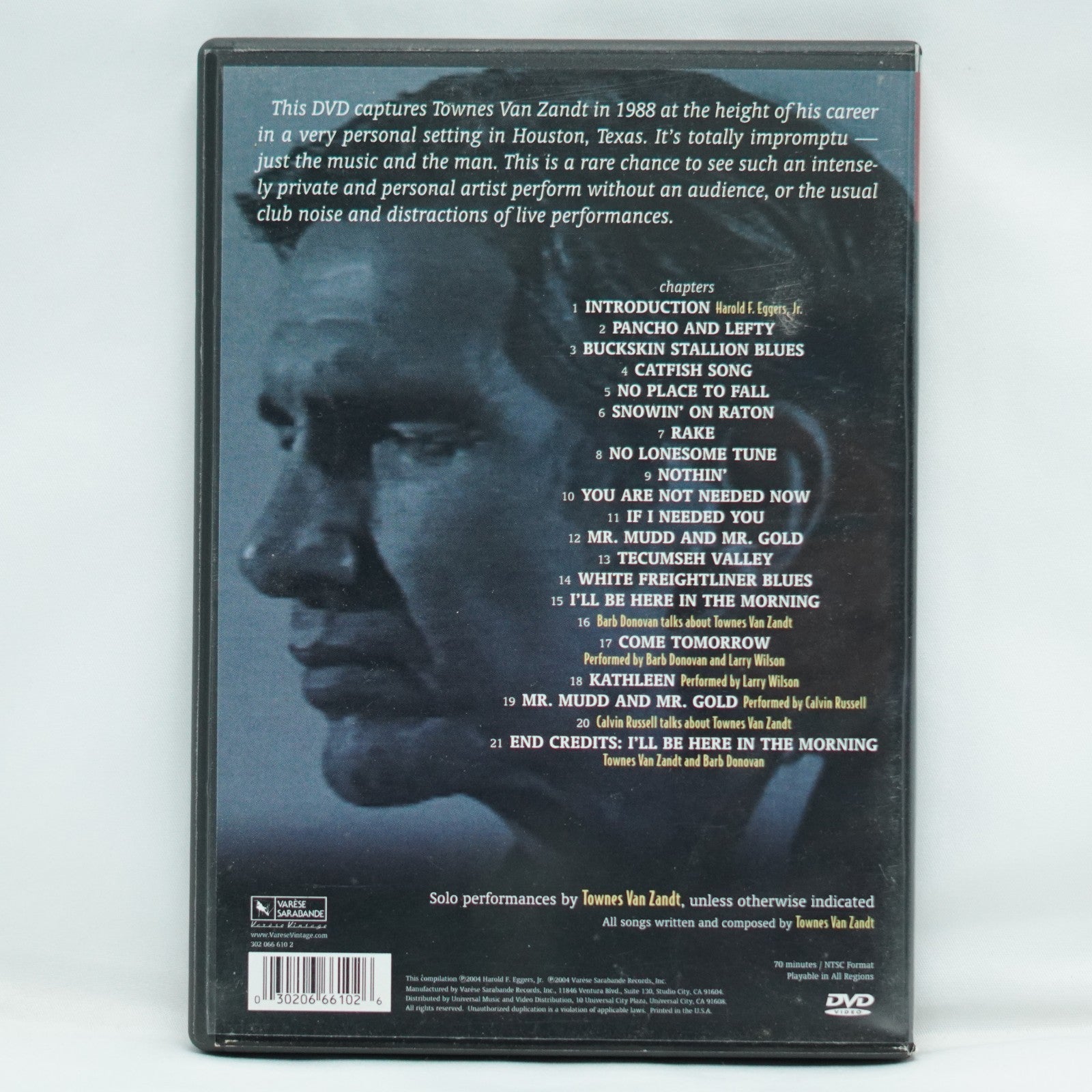 Townes Van Zandt Houston 1988: A Private Concert (DVD, 2004)
