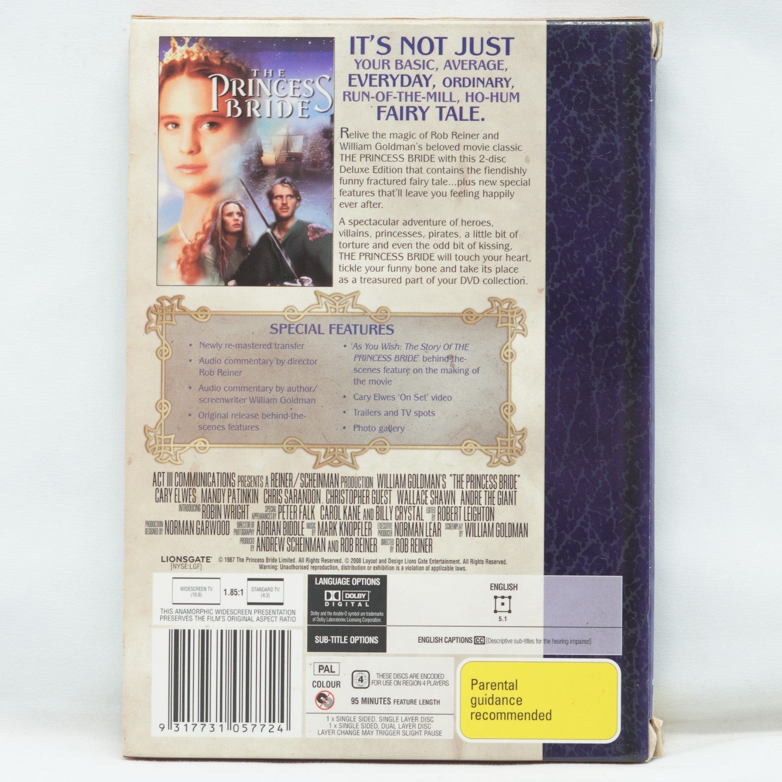 The Princess Pride 1987 (DVD) Region 4 w/ slipcase