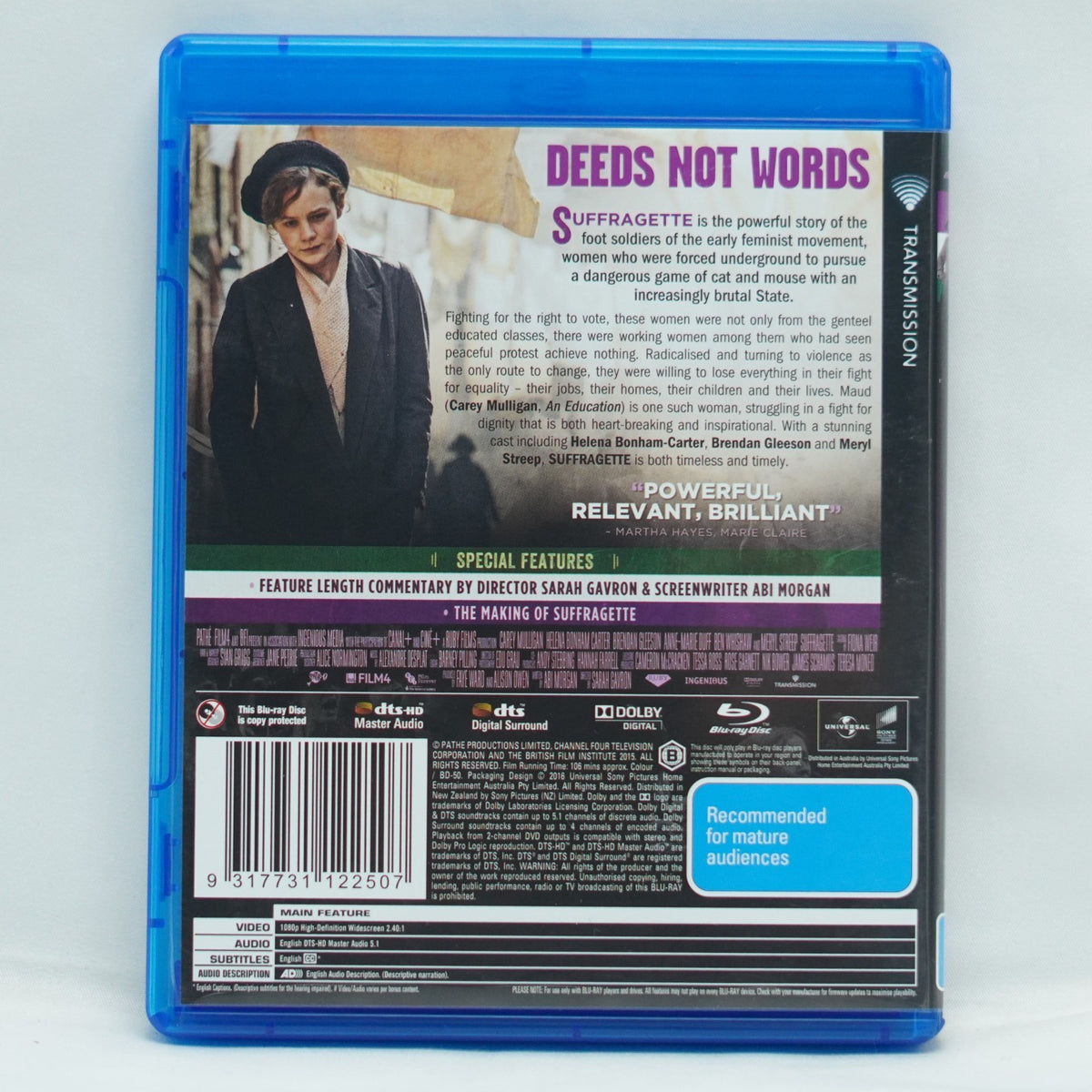 Suffragette (Blu-ray, 2016)