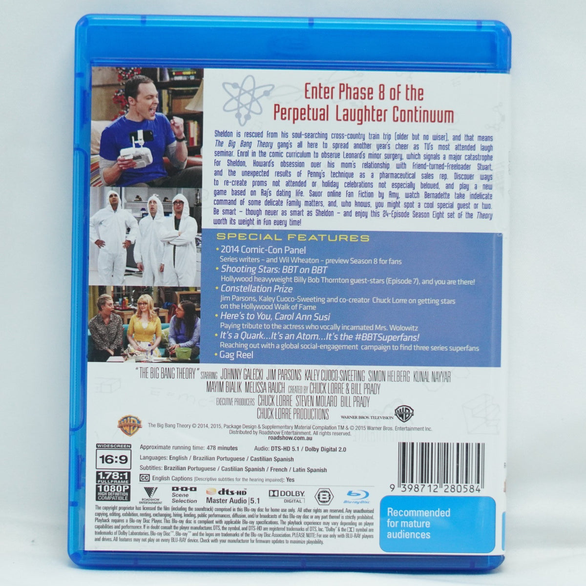 The Big Bang Theory : Season 8 (Blu-ray, 2015, 2-Disc)