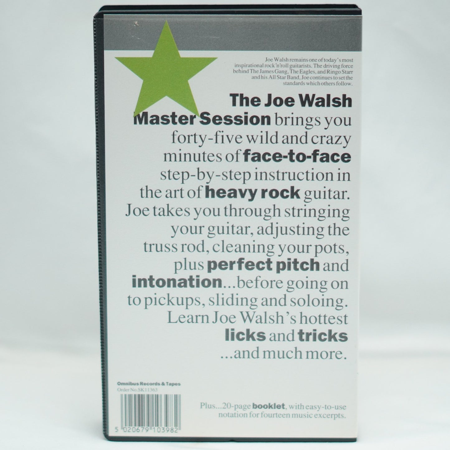 Joe Walsh  Master Session Star Licks Guitar Instructional VHS
