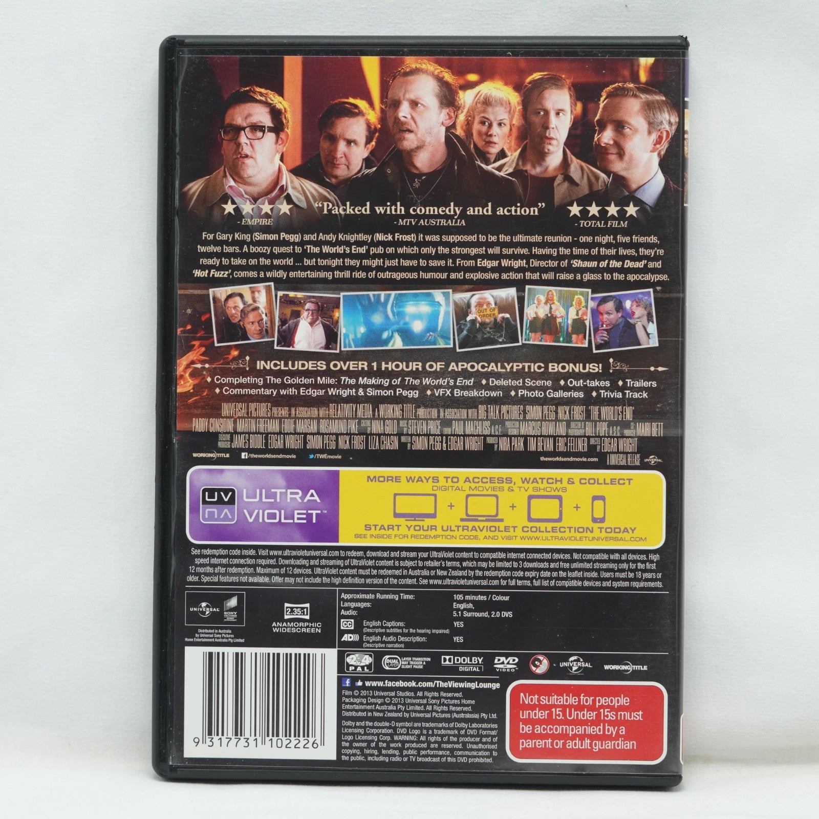 The World's End (DVD, 2013) Region 4