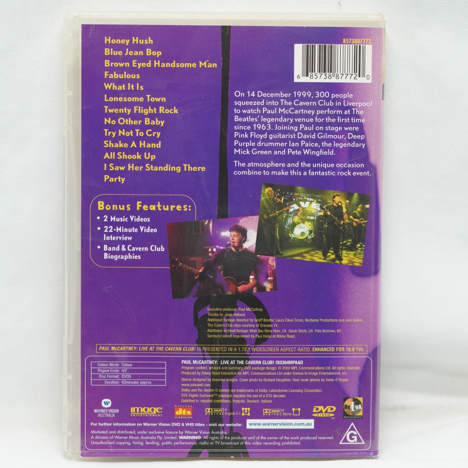 Paul McCartney Live at the Cavern Club DVD