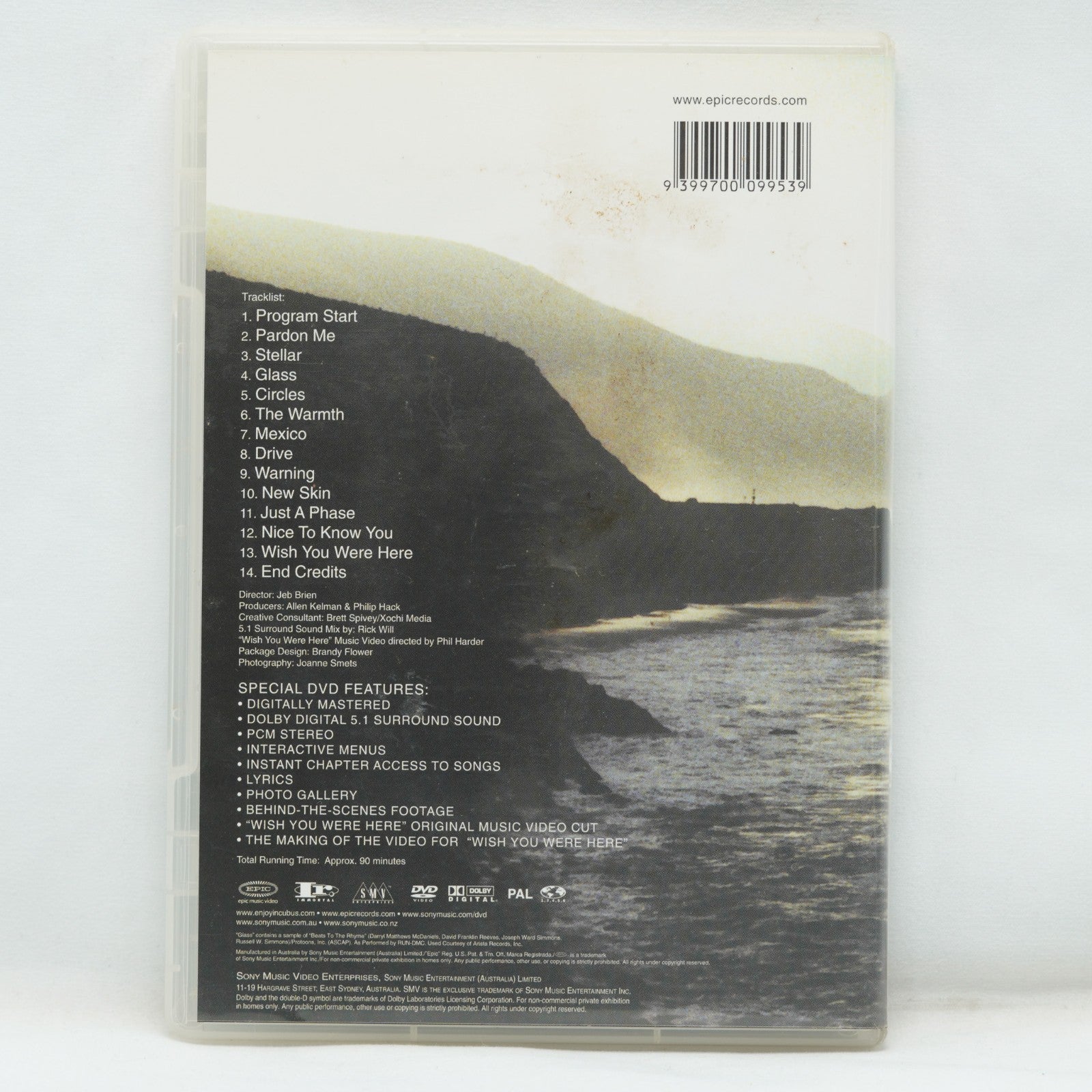 Incubus The Morning View Sessions DVD 2002 All Regiona