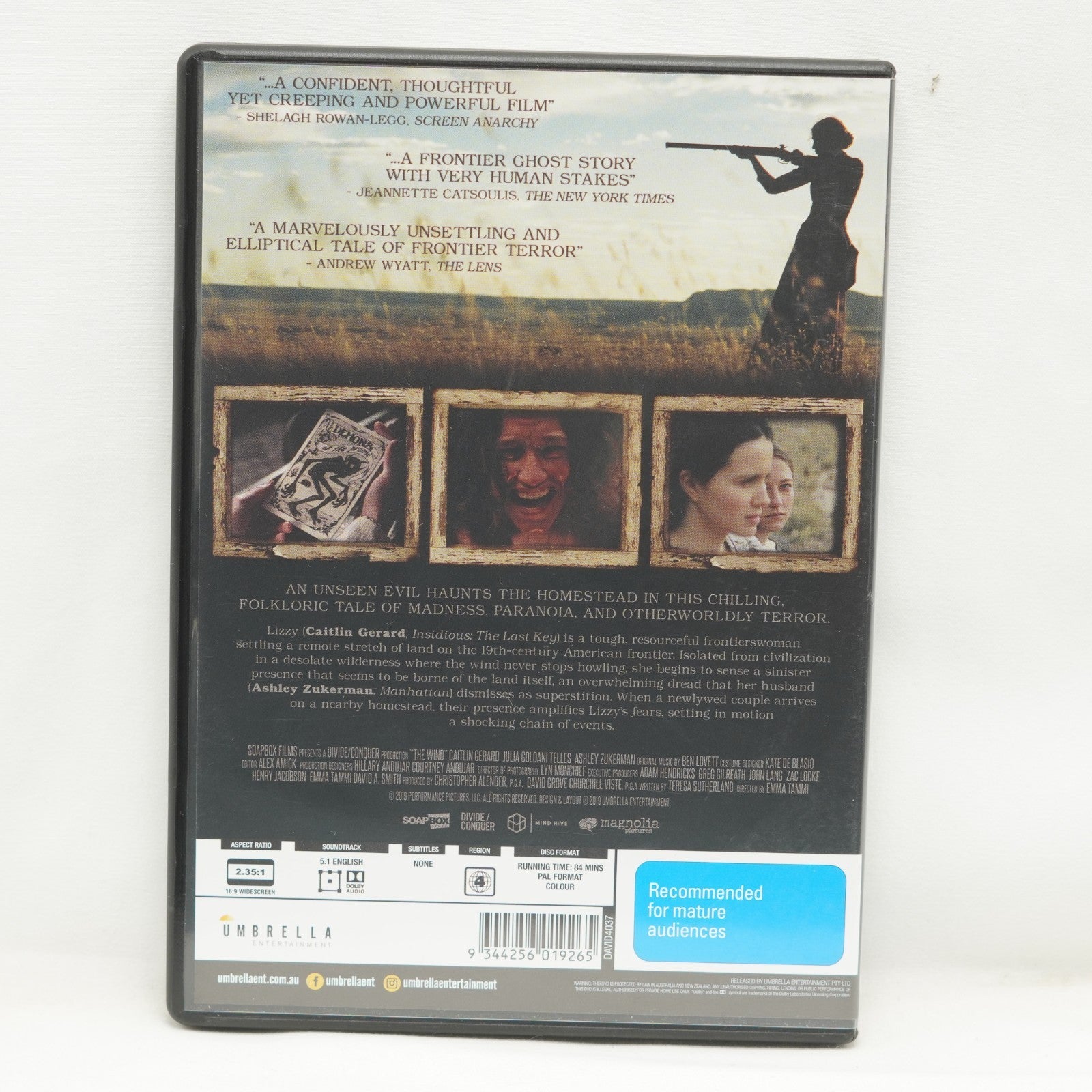 The Wind It Never Stops DVD Region 4 (PAL)