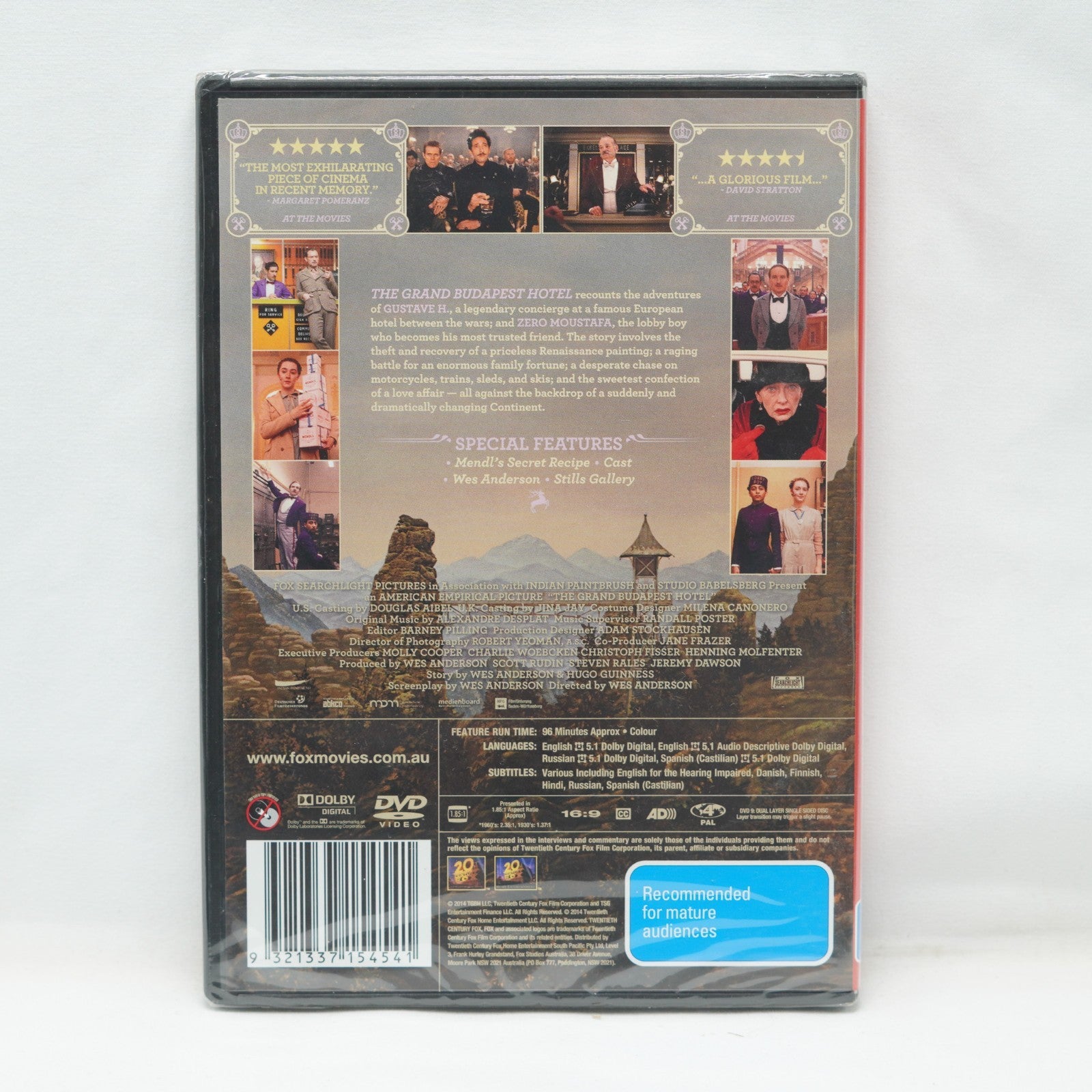 The Grand Budapest Hotel (Australia Region 4) DVD - NEW
