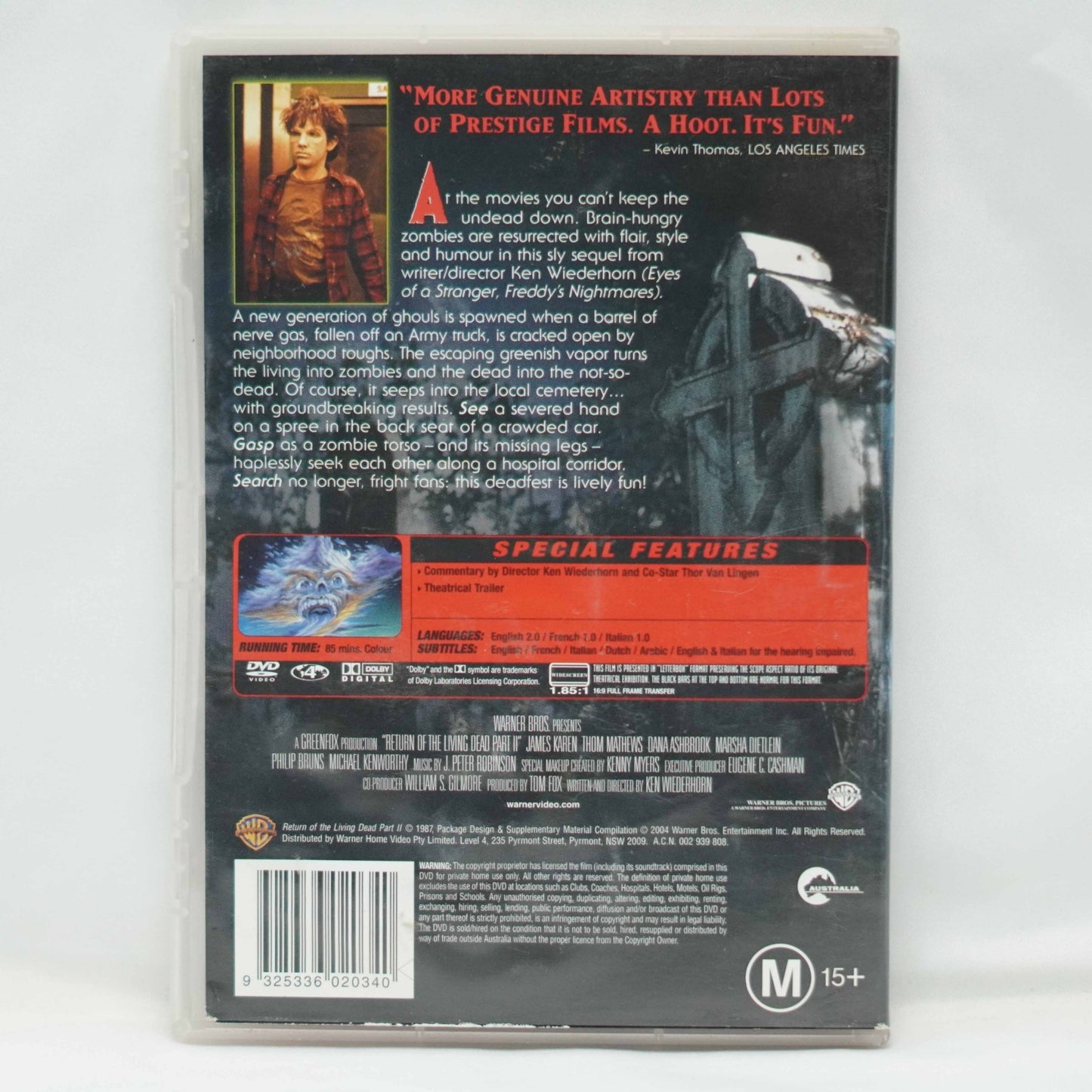Return of the Living Dead, the : Part 2 (DVD, 1988)