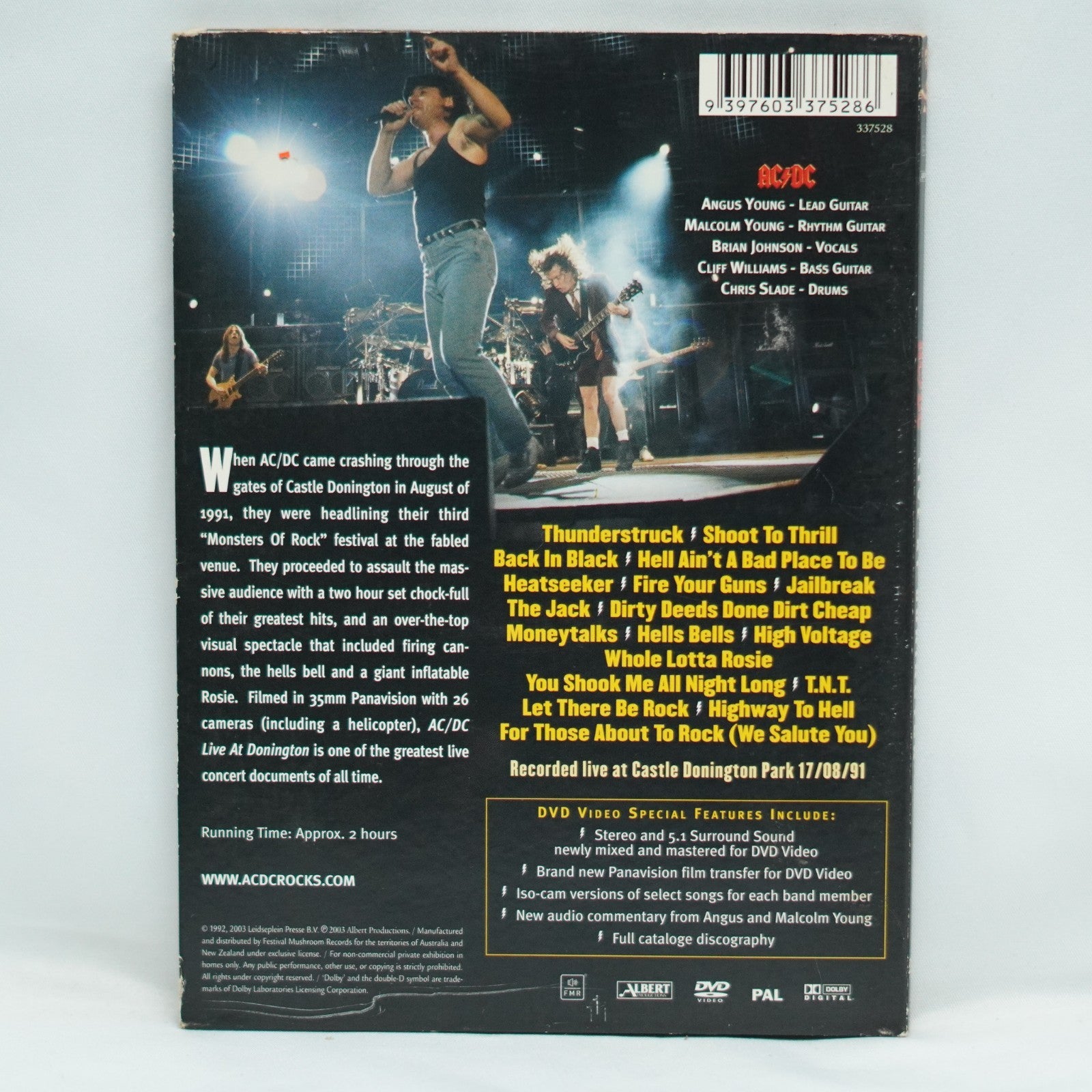 AC/DC LIVE AT DONINGTON 1991 - LIVE CONCERT DVD 2003