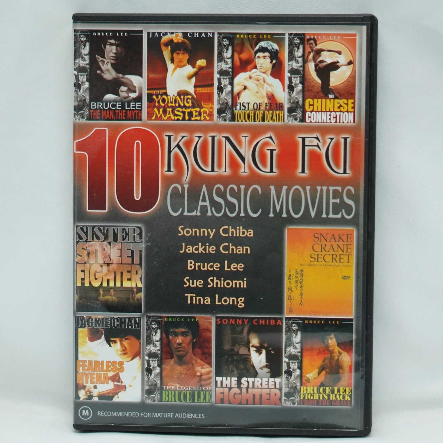 10 KUNG FU CLASSIC MOVIES DVD 4disc Set