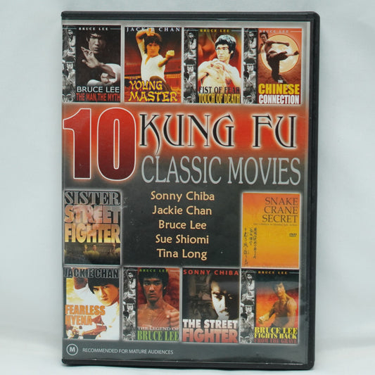 10 KUNG FU CLASSIC MOVIES DVD 4disc Set