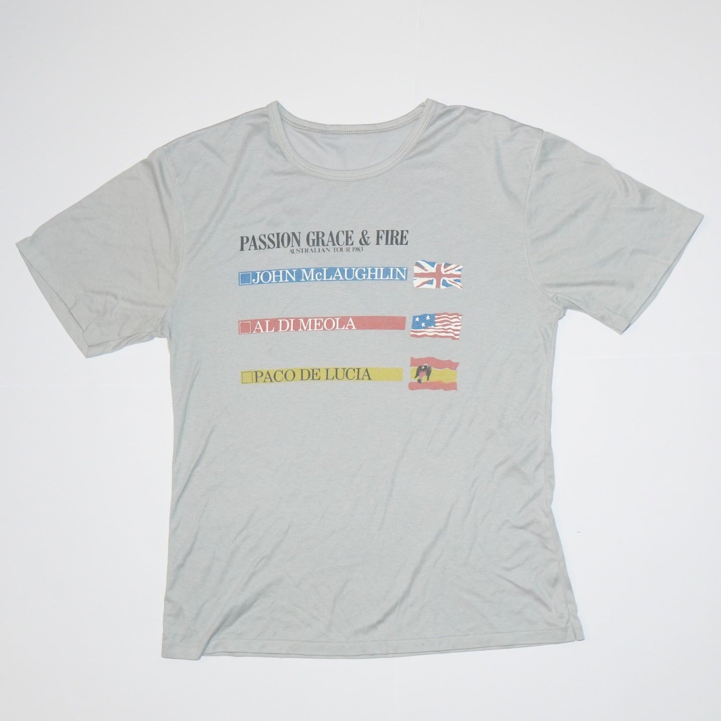 Vintage “Passion, Grace & Fire” Tour T-Shirt – John McLaughlin / Al Di Meola