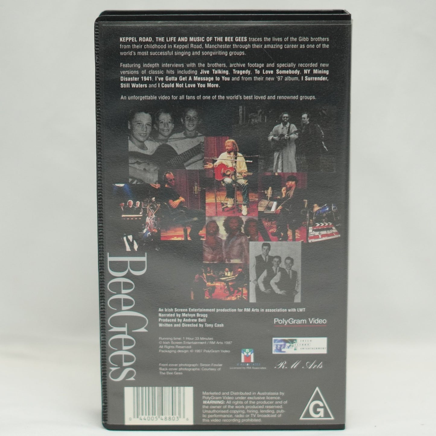VHS  - 'THE LIFE AND MUSIC OF THE BEE GEES'  Keppel Road