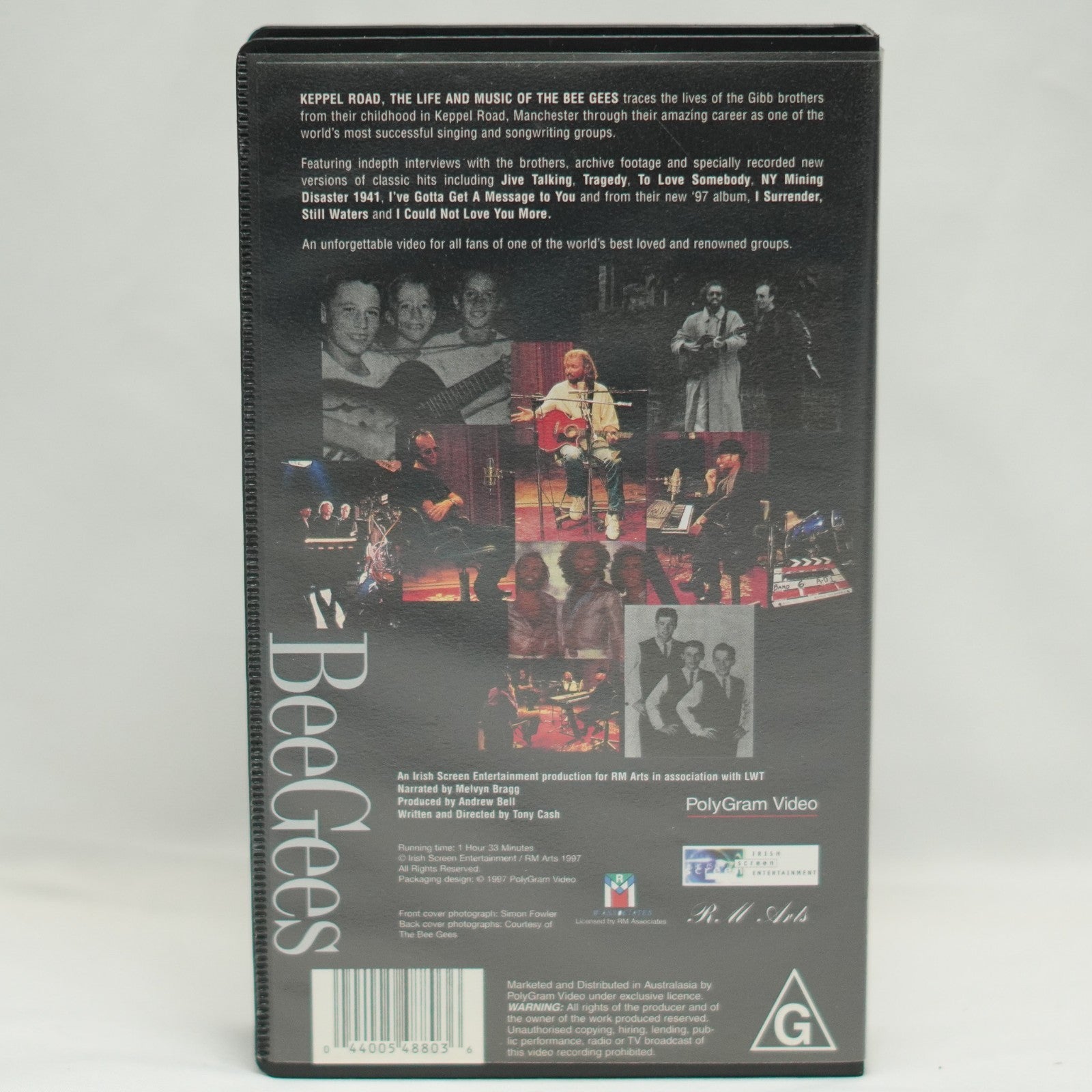 VHS  - 'THE LIFE AND MUSIC OF THE BEE GEES'  Keppel Road