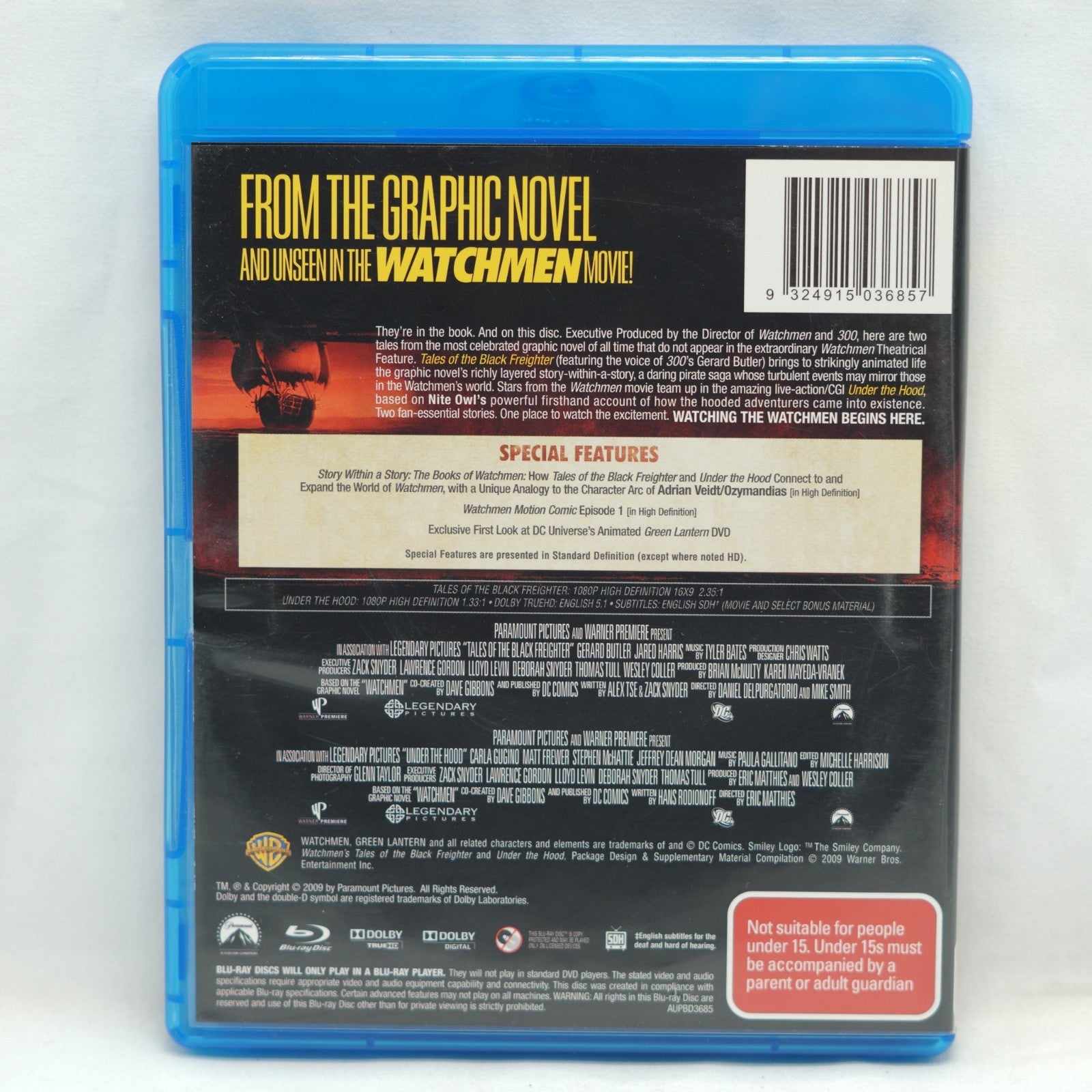 Watchmen: Tales Of The Black Freighter / Under The Hood (Blu-ray, 2009) Region B