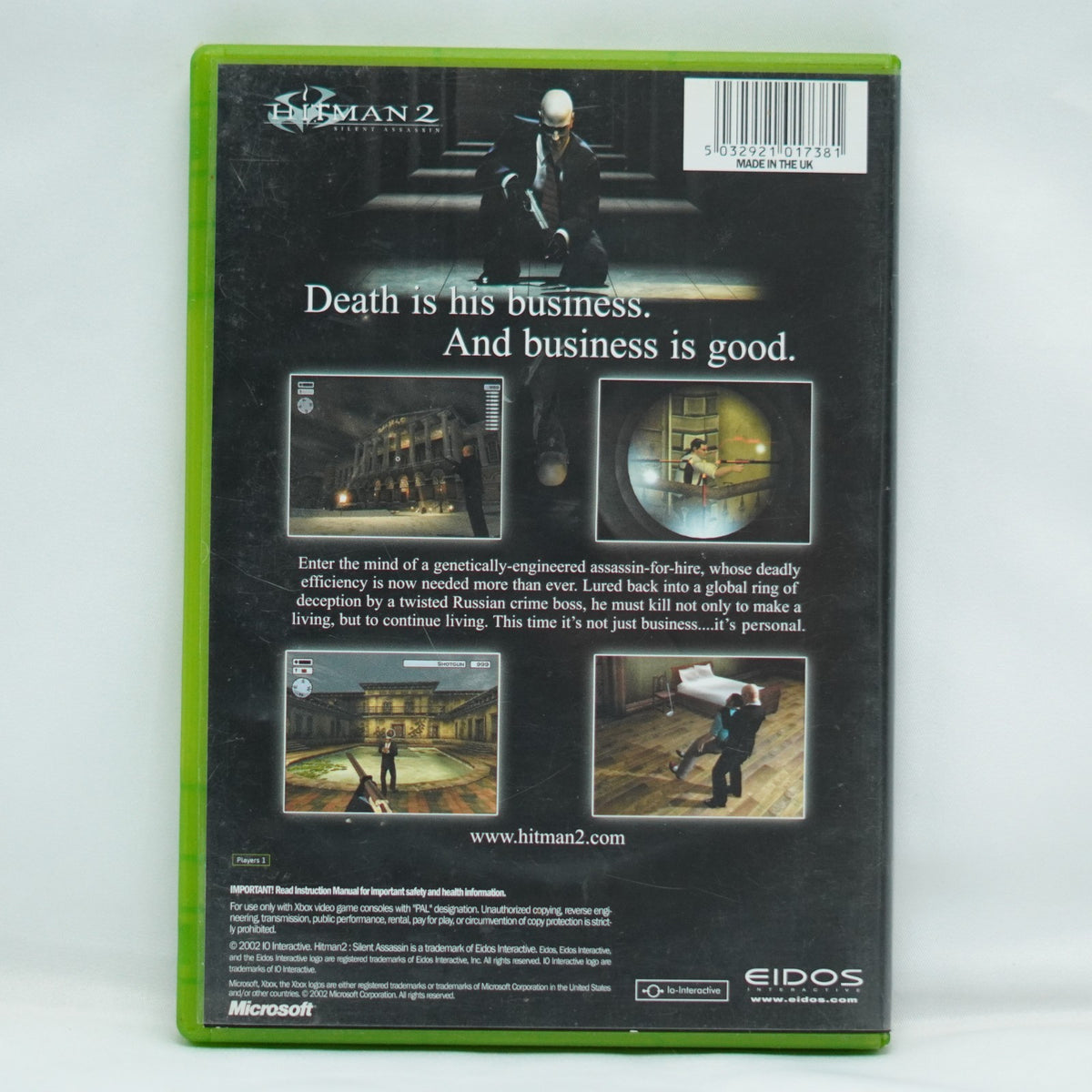 Hitman 2 - Silent Assassin XBOX Game - With Manual