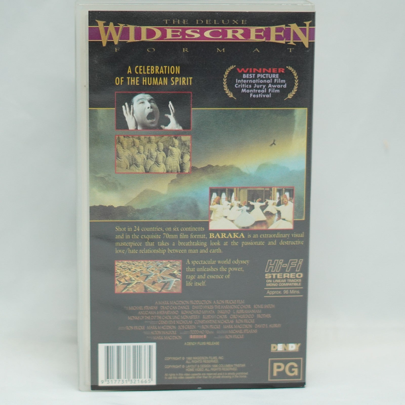 Baraka Deluxe Widescreen VHS Video Tape Documentary