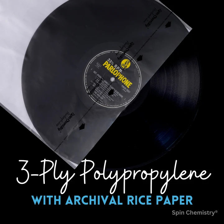 50 Pack Archival Grade 12" Record Inner Sleeves (White)