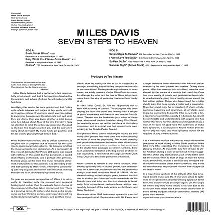 Miles Davis : Seven Steps To Heaven (LP, Album, RE, 180)