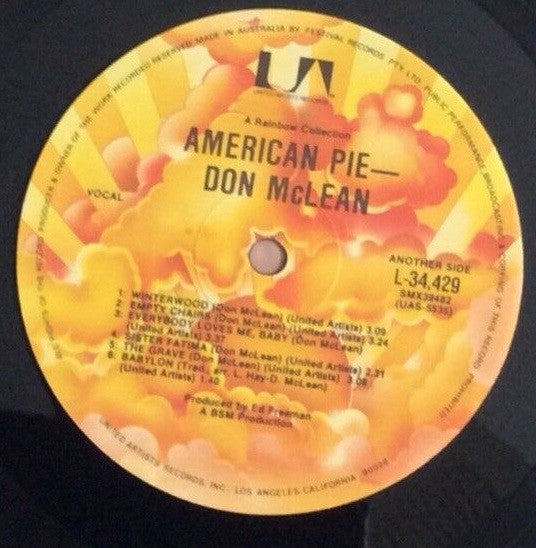 Don McLean : American Pie (LP, Album, RE)