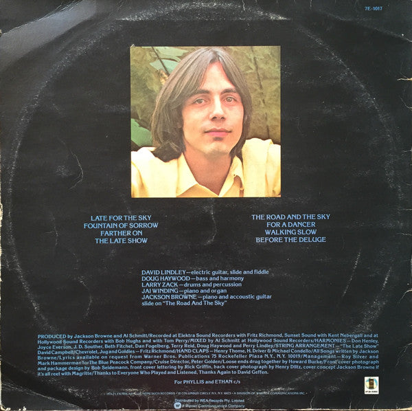 Jackson Browne : Late For The Sky (LP, Album)