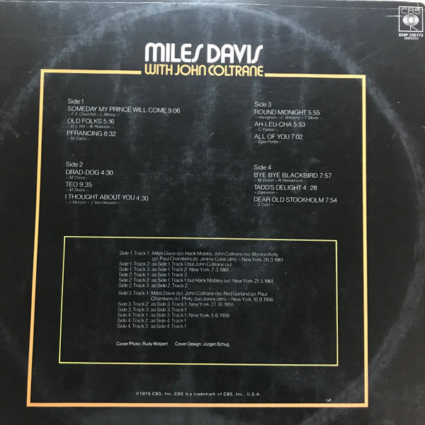 Miles Davis With John Coltrane : Miles Davis With John Coltrane (2xLP, Comp)