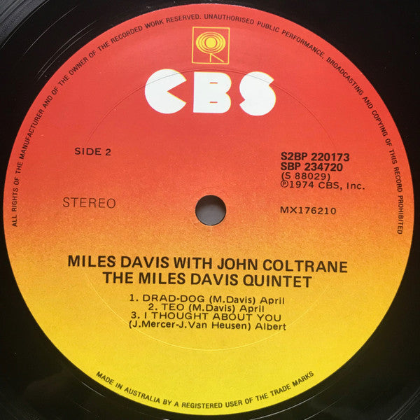 Miles Davis With John Coltrane : Miles Davis With John Coltrane (2xLP, Comp)