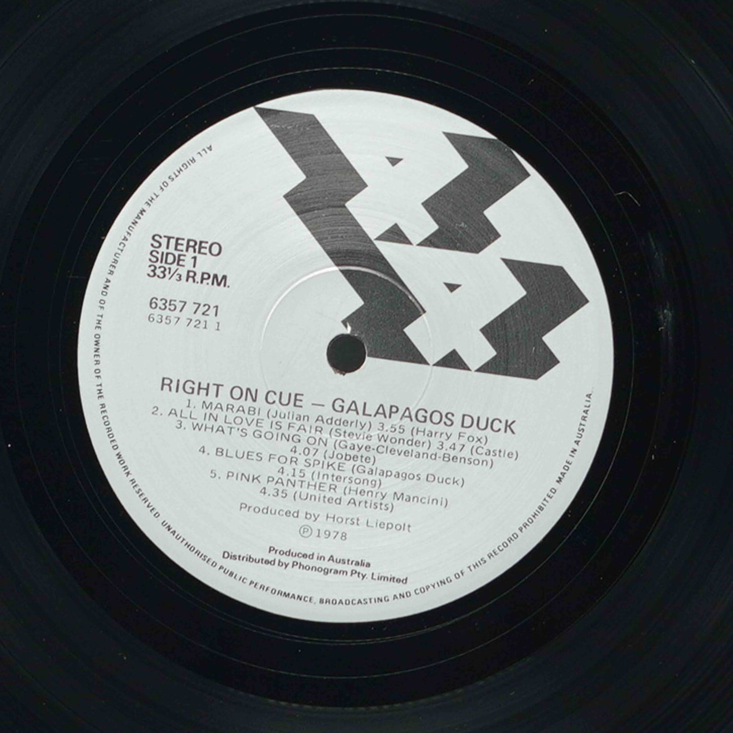Galapagos Duck ‎– Right On Cue
