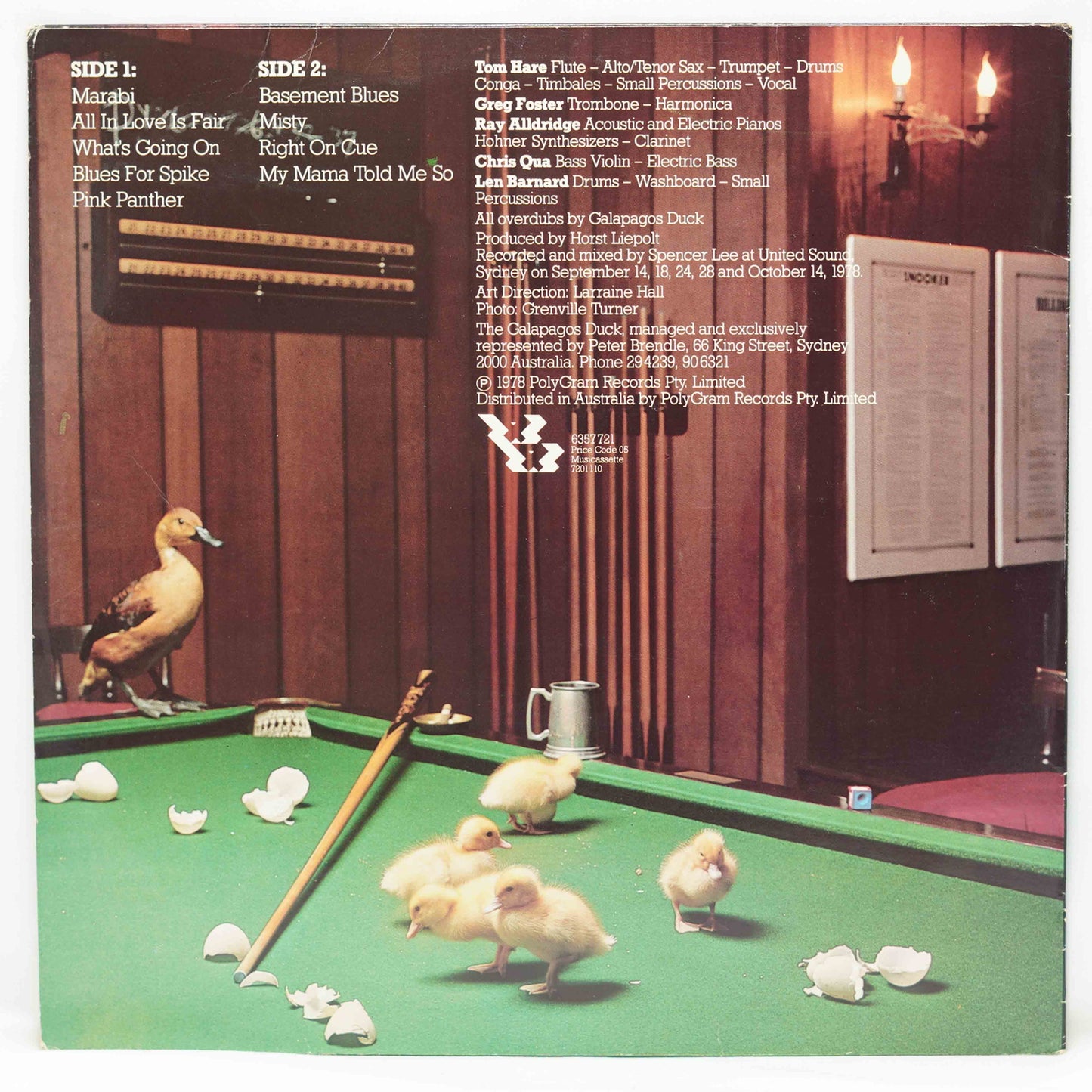 Galapagos Duck ‎– Right On Cue